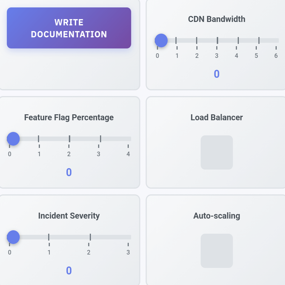 screenshot of game showing control panel
